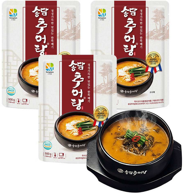 송담추어탕 추어살 듬뿍 싱싱한 재료 더 진하고 구수한 영양식 간편식, 3개, 500g