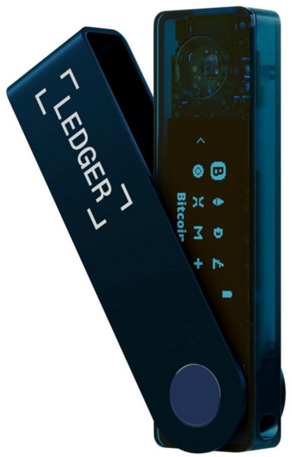 레저 나노 X Ledger Nano X 비트코인 암호화폐 하드웨어 지갑 콜드 지갑 블루투스 암호화폐 Sapphire Blue, 1개