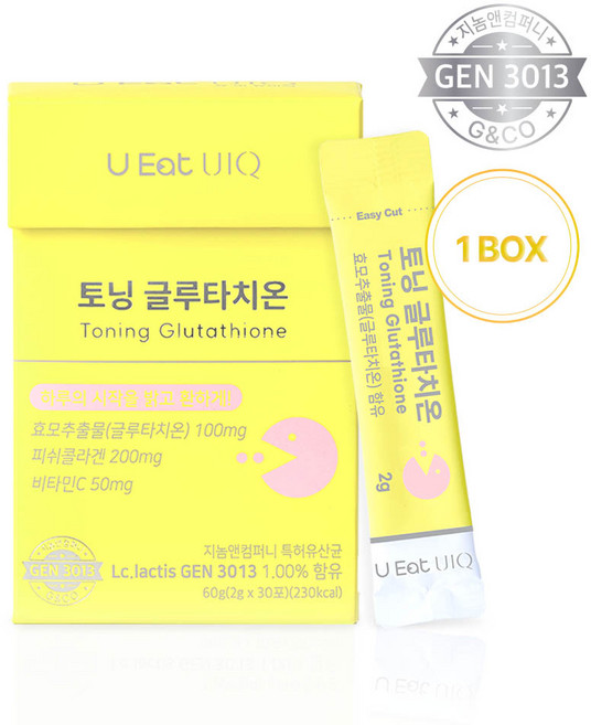 유잇유이크 토닝 글루타치온, 1박스, 60g
