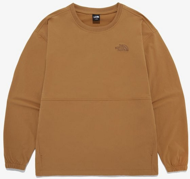 국내백화점 노스페이스 티셔츠 브랜드관 공식 NM5MQ51C 남성 엑시스 크루넥_BROWN SUGAR (BK파우치증정)