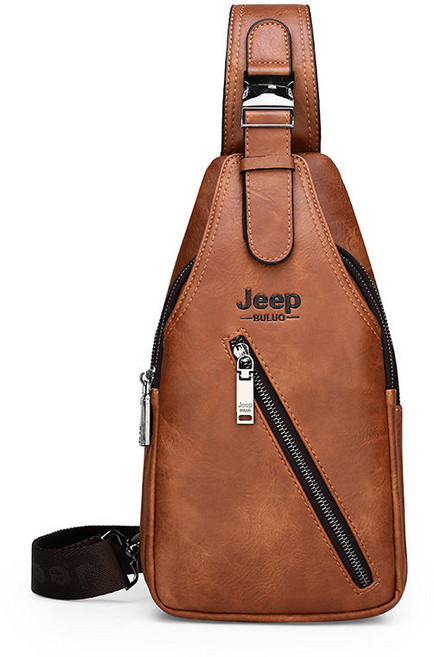 여행 하이킹 크로스 바디 메신저백 남성 대용량 가슴 슬링백 솔리드 남성 스플릿 가죽백