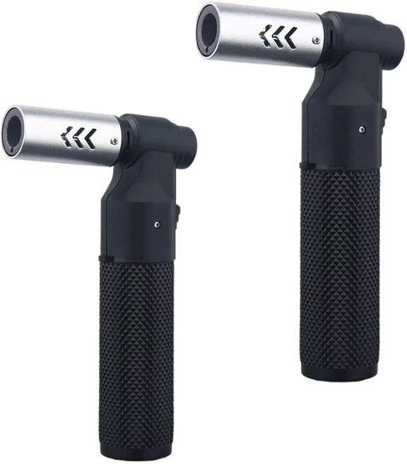 정직한 방풍 요리용 스프레이 건 토치 블루 플레임 제트 가스 라이터 터보 용접, 05 silver 2pcs