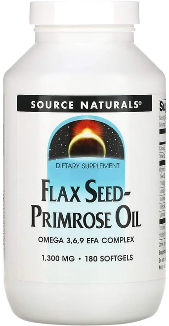 소스내추럴스 감마리놀렌산 아마씨드 프림로즈 오일 소프트젤 180정, 소스내추럴스 감마리놀렌산 아마씨드 프림로즈 오일 소프트, 1개 - 쿠팡