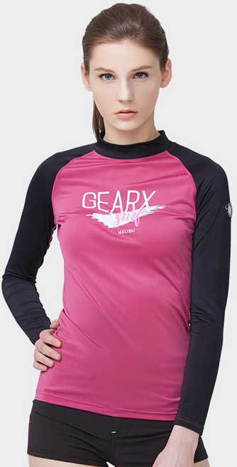 기어엑스 여자 래쉬가드 F06 마젠타블랙