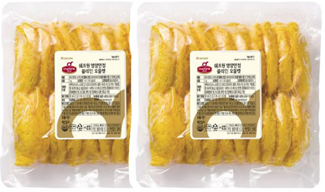 쉐프원 영양만점 플레인 오믈렛 1kg, 2개