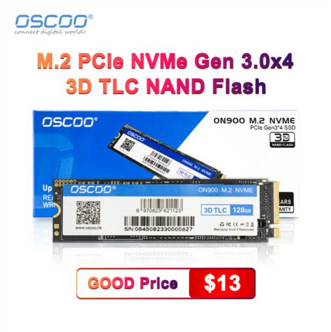 OSCOO NVMe M2 SSD 1TB 512GB 256GB 128GB PCI-e 30X4 솔리드 스테이트 드라이브 HDD 2280 노트북 용 내장, 01 128GB