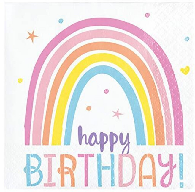 Creative Converting Happy Rainbow 음료 냅킨 16개입 314981