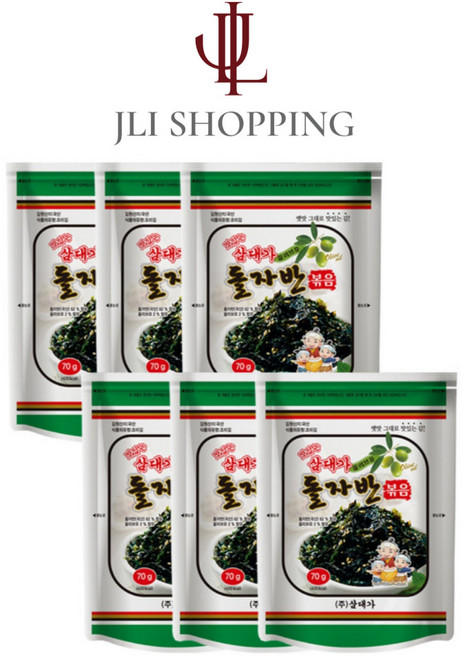 맛있는 삼대가 삼대가김 삼김천하 김자반 돌자반볶음 돌자반 볶음 [제이엘아이 쇼핑], 6개, 70g