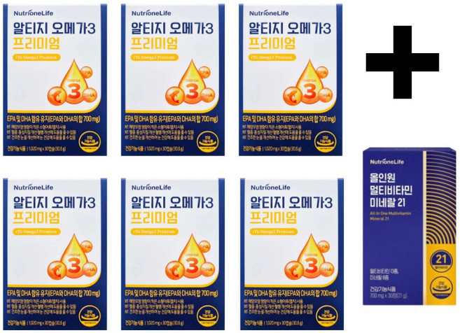 알티지 오메가3 프리미엄, 6개, 30정