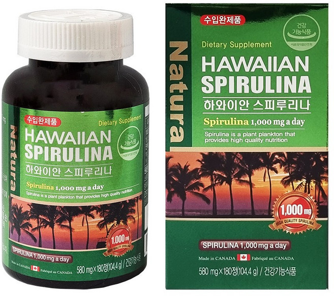 캐나다 하와이안 스피루리나, 580g, 1개