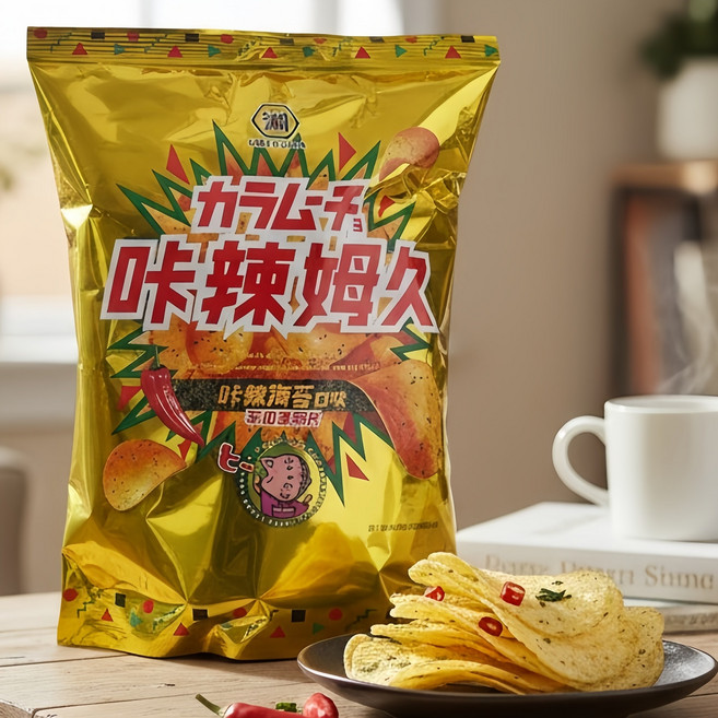 湖池屋 咔辣姆久 洋芋片 北海道玉米濃湯口味 500克, 1個, 咔辣海苔, 500g