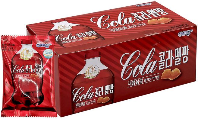 콜라멜짱 20g 30입 쫀득 카라멜 캔디 사탕 문방구간식, 1개, 600g