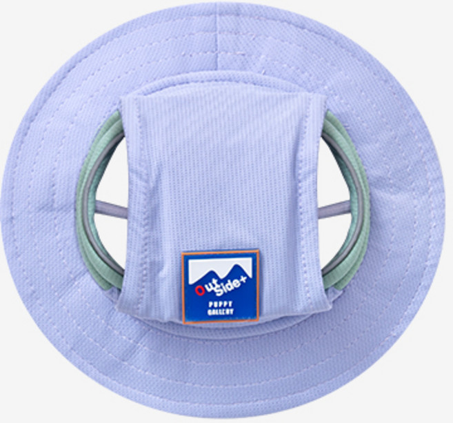 2025 퍼피갤러리 아웃사이드+ 쿨링 버킷햇 강아지 모자 선캡 썬캡 소형견 중형견 대형견, 라벤더, 1개