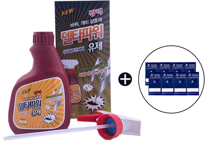 델타파워 개미 바퀴벌레 침개미 빈대 벼룩 퇴치약 + 해충트랩 2매, 1개