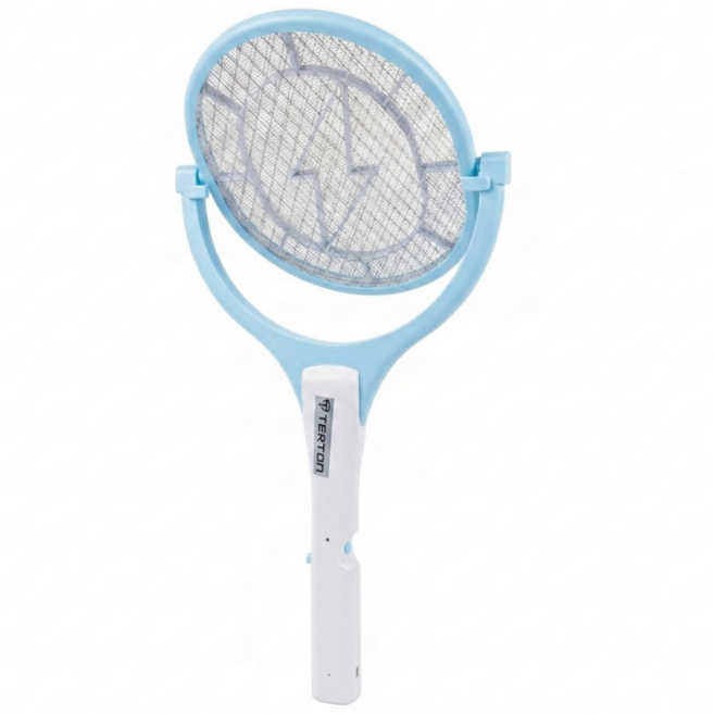 [TERTON] 안전한 90도 회전 충전식 전기 모기채