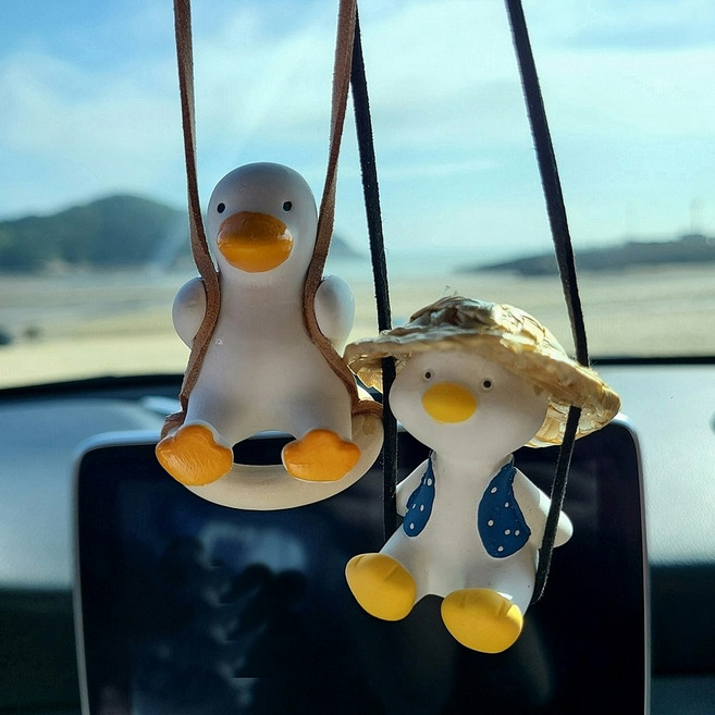 그네타는오리 석고방향제 차량디퓨저 블랙체리 클린코튼 레몬라벤더, 튜브타는오리-클린코튼