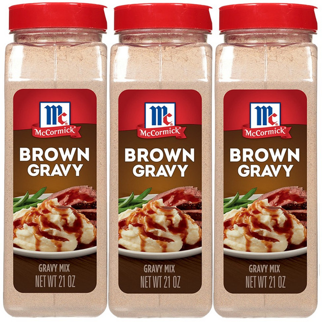 McCormick 맥코믹 브라운 그레이비 믹스 21oz(595g) 2개 Brown Gravy Mix, 595g, 3개