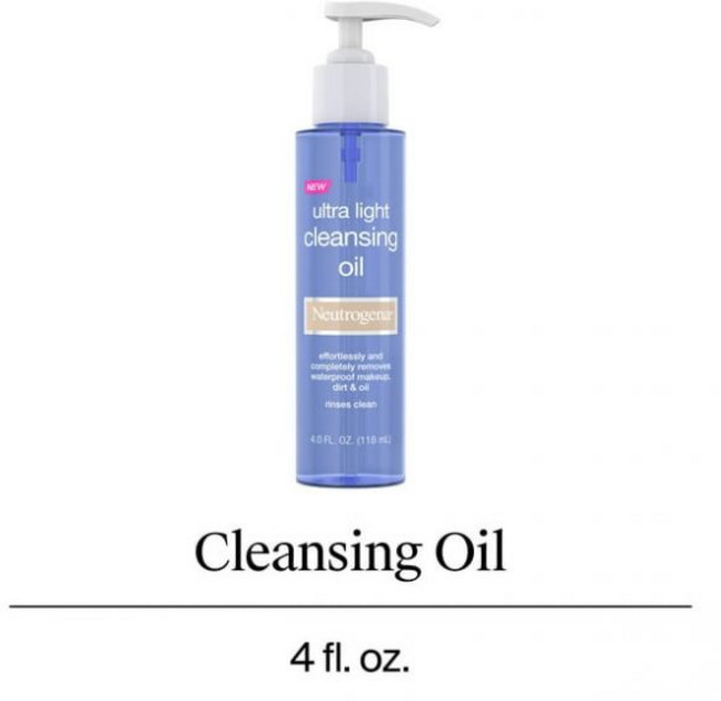 뉴트로지나 울트라 라이트 페이스 클렌징 오일 메이컵 리무버 118ml, 1