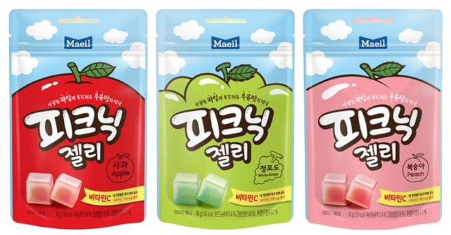 매일 피크닉젤리 45g 사과1＋청포도1＋복숭아1, 1개