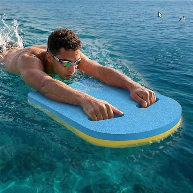 초보자용 바다 수영킥판 손잡이형 EVA 수영보드, 비아레 BM-361 수영킥판(U자)_01.블루