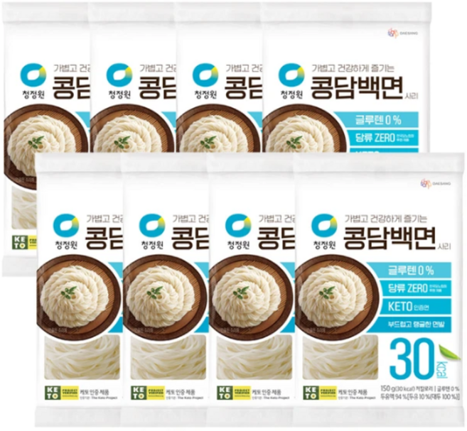 청정원 골드 콩담백면, 8개, 150g