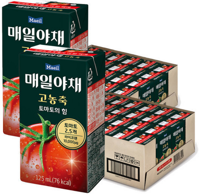 매일야채 고농축 토마토의힘 48팩, 125ml, 48세트