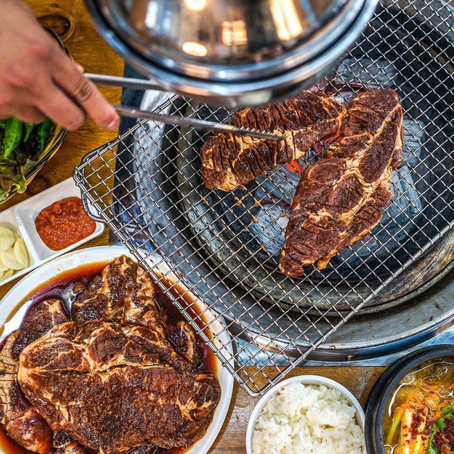 캠핑수제 양념 돼지갈비 1kg 2kg 3kg 목살 캠핑요리 간편요리 밀키트 돼지갈비, 1개