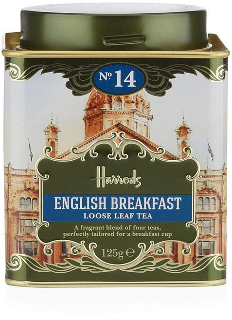 Harrods London. No. 14 잉글리시 브렉퍼스트 125g 루즈 티 124.7g4.5온스 선물 틴 캐디 미국 재고 162142, 1개, 1개