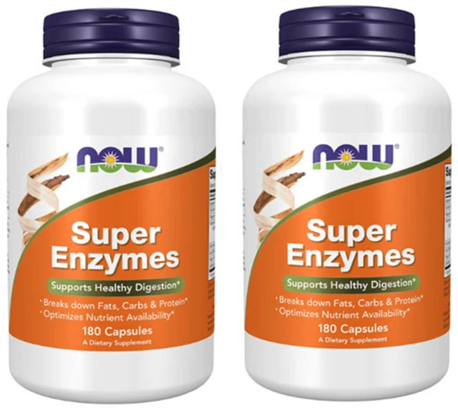 NOW Foods Super Enzymes 나우푸드 수퍼 엔자임 180정 2개 - 쿠팡