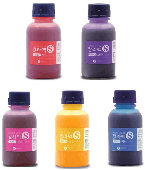 프레스코21 안개용액 칼라액100ml/5색세트/총500ml