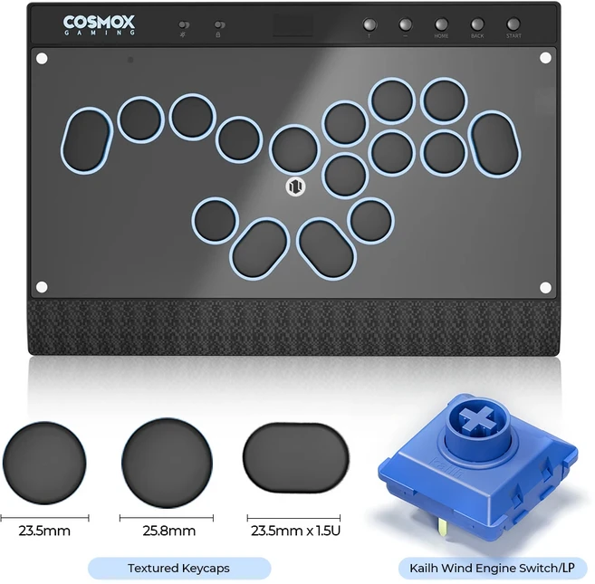 Haute42 마그네틱 C16S 레버리스 히트박스 컨트롤러 PC PS4 PS5 스위치용 모든 버튼 아케이드 스틱리스 스, 02 C16S