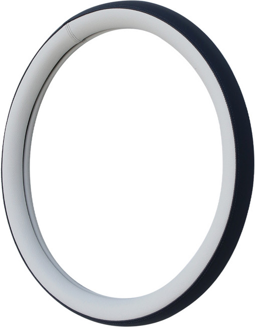 루젠 싼타페 MX5 핸들커버 투톤 가죽 스티어링, 라이트 그레이