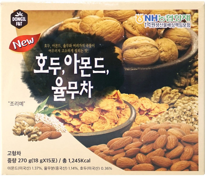 동광종합물산 호두아몬드율무차, 18g, 15개입, 1개