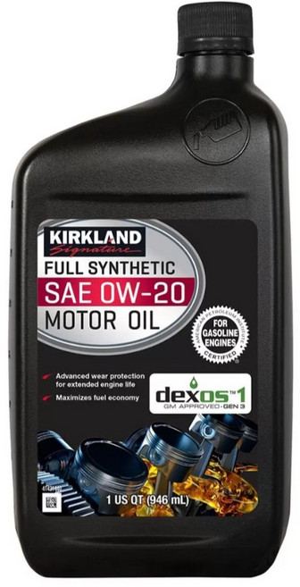 Kirkland Signature 科克蘭 機油 0W20 5W30 全合成機油 dexos1 gen3 認證 946ml, 1個