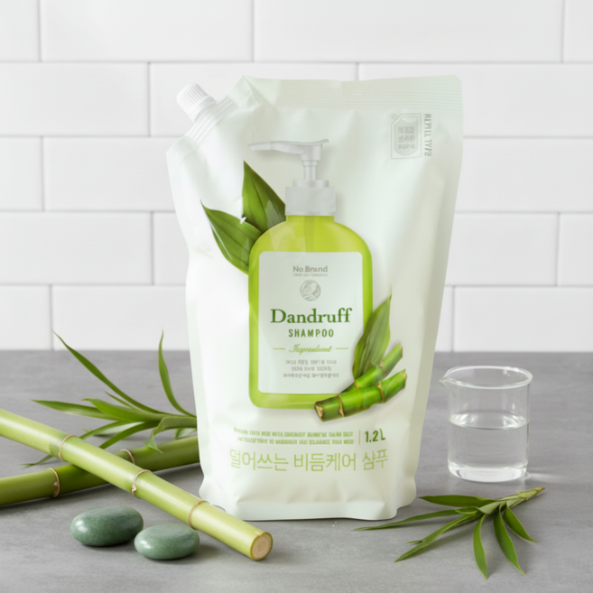 노브랜드 덜어쓰는 비듬케어샴푸, 1.2L, 2개