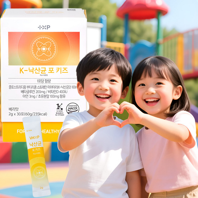 [약국판매제품] K낙산균 포 키즈 특허k-낙산균 베타글루칸 비타민D 아연 초유분말 함유, 60g, 1박스