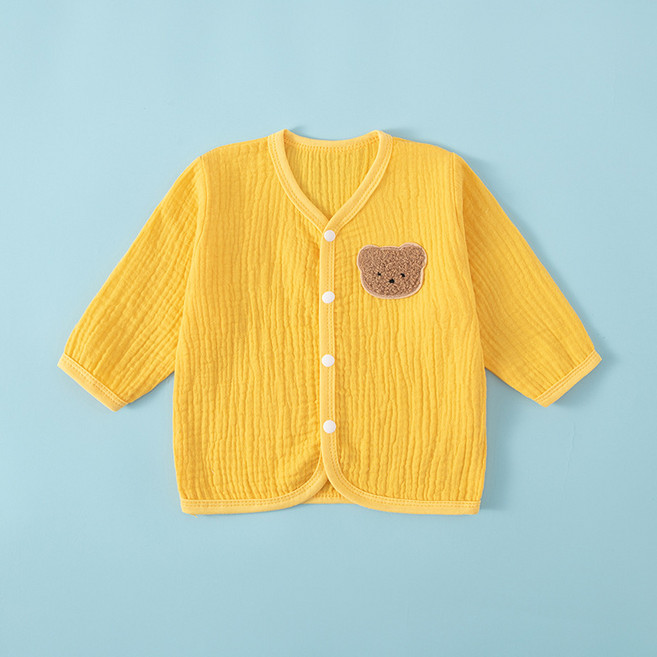 DFMEI 純棉嬰兒薄款紗布哈衣夏季兒童爬服套裝新生兒帽子寶寶吊帶連體衣