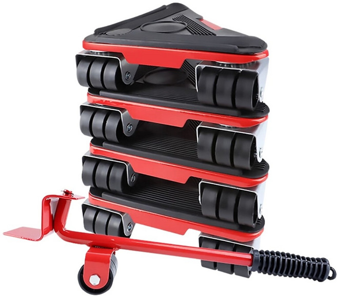 tinduo 가구 이동 바퀴 이동 공구 슬라이더 만능 레버 세트 대형 침대 옷장 플랫 가정용 공구 5PCS, 1세트