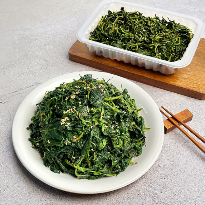 [당일조리] 30년 전통 엄마손맛 가정식수제반찬 깻잎순나물무침, 1개, 600g