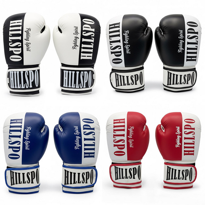 한정판매 힐스포 복싱글러브 스파링글러브 권투장갑 권투글러브, 블랙, 1개, 16온스