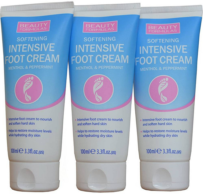 Beauty Formulas 뷰티포뮬라 인테스 풋크림 100ml 3팩, 1개입