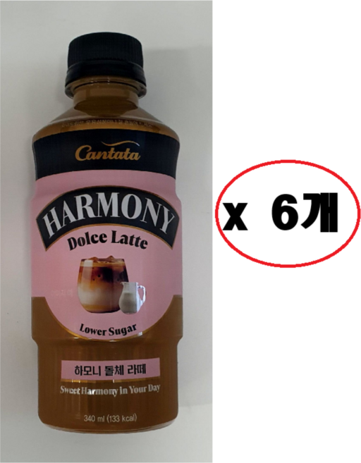 칠성)칸타타하모니돌체라떼, 6개, 340ml