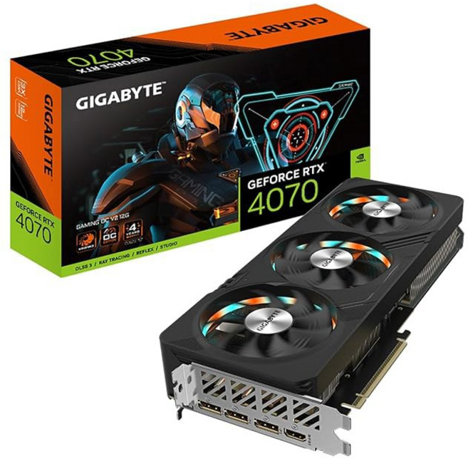 기가바이트 RTX 5070 윈드포스 OC SFF 12G 그래픽 카드 12GB 192비트 GDDR7 PCIe 5 0 윈드포스 냉각 시스템 GV-N5070WF3OC-12GD, GAMING, RTX5070|OC|12GB