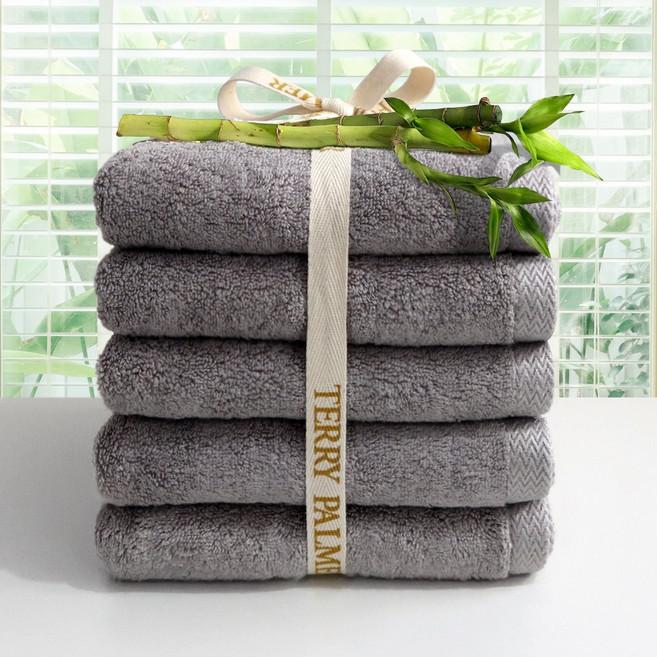 테리파머 뱀부얀 호텔수건 180g 항균 무형광 타올 10장 수건세트 대나무 수건, 어반그레이, 5개