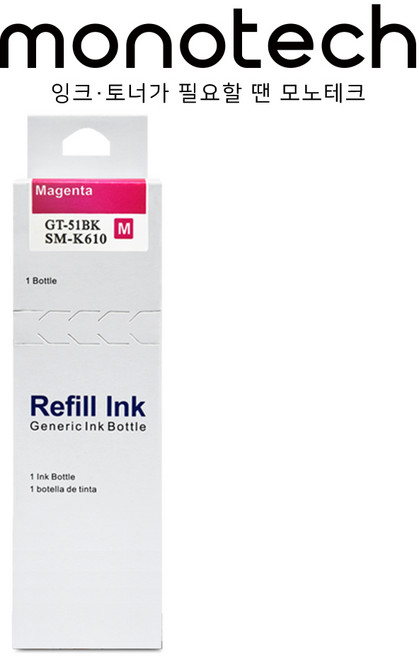모노테크 삼성 INK-K610 호환잉크, M610 빨강/호환, 1개