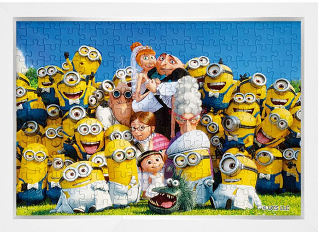 500피스 직소퍼즐 슈퍼배드 미니언즈 결혼식 (액자옵션선택) AL5301, 1개, 퍼즐+모던화이트 직소퍼즐액자포함, 500조각