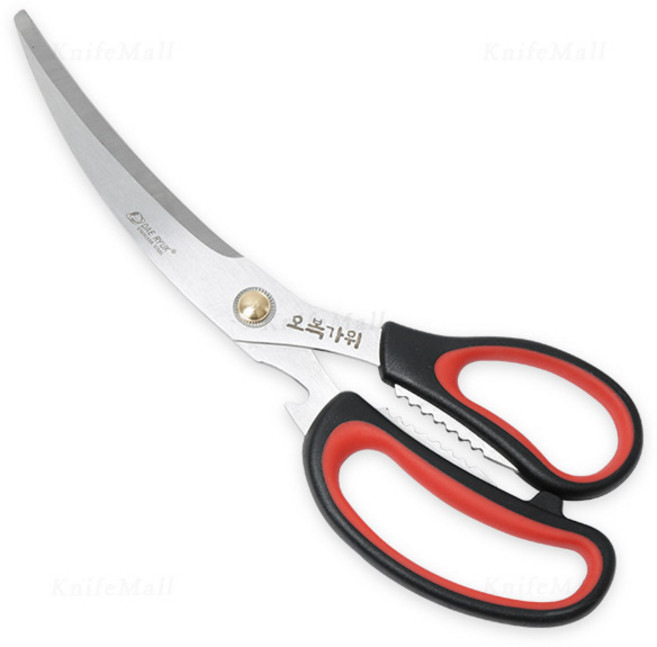 오복가위 No.9595 구오구오 곡가위 한손용 톱니 주방, 1개