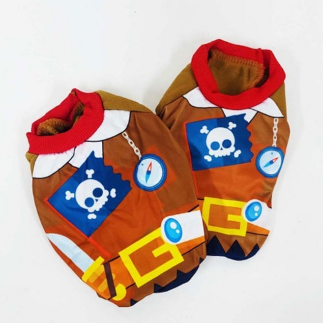 펫 후크선장 티셔츠, L, 1개