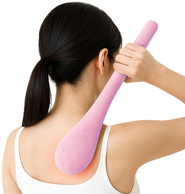 깔끔더하기 어깨목 마사지기 안마봉, 핑크, 1개