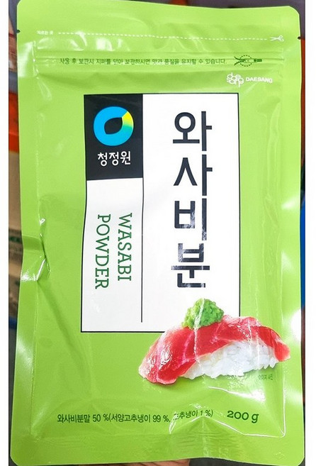 대상 와사비 분말 200g 단체용 식당용 와사비 조미료, 24개
